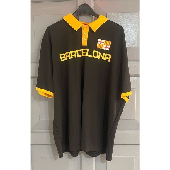 Soccer Barcelona Collared Polo Short Sleeve Shirt Sz 2XL NWOT - Picture 1 of 3
